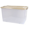 Boîte de Rangement Plastique 95L avec Roulettes et Poignées Boîte de Rangement Plastique 95L avec Roulettes et Poignées