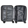 Valise Cabine Embossée Gris Bleu 29L - Coque Rigide ABS, Verrouillage Intégré