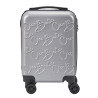 Valise Cabine Embossée Gris Bleu 29L - Coque Rigide ABS, Verrouillage Intégré