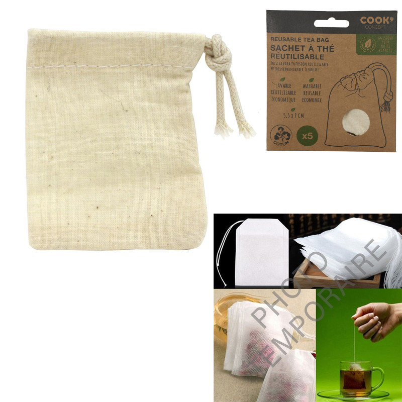SACHET DE THE REUTILISABLE X5