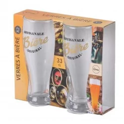 VERRES A BIERE X2 33CL