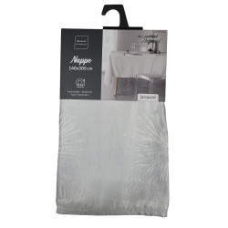 NAPPE ARTIFICE BLANC ET ARGENT 140x300CM