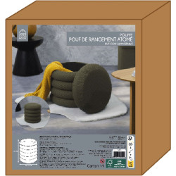 POUF RANGEMENT ATOME KAKI