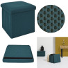 COFFRE POUF PLIABLE ATOME BLEU