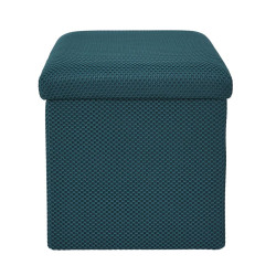 COFFRE POUF PLIABLE ATOME BLEU
