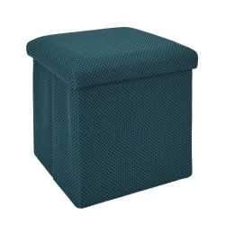 COFFRE POUF PLIABLE ATOME BLEU