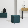 COFFRE POUF PLIABLE ATOME BLEU COFFRE POUF PLIABLE ATOME BLEU