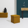 COFFRE POUF PLIABLE ATOME JAUNE COFFRE POUF PLIABLE ATOME JAUNE