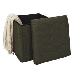 COFFRE POUF PLIABLE ATOME KAKI