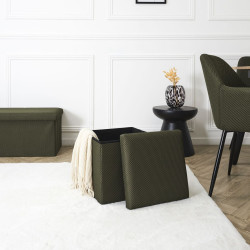 COFFRE POUF PLIABLE ATOME KAKI