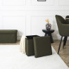 COFFRE POUF PLIABLE ATOME KAKI COFFRE POUF PLIABLE ATOME KAKI