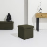 COFFRE POUF PLIABLE ATOME KAKI COFFRE POUF PLIABLE ATOME KAKI