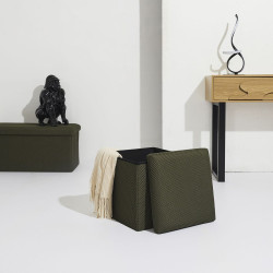 COFFRE POUF PLIABLE ATOME KAKI