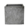 POT CARRÉ "FEUILLAGE" L 44.5X44.5 H43CM