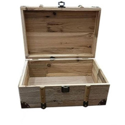 MALLE RECT. GM "WOOD" L 45X30 H19CM