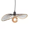 Lampa wisząca Rayne D35xH10cm z czarnego metalu Natural Living