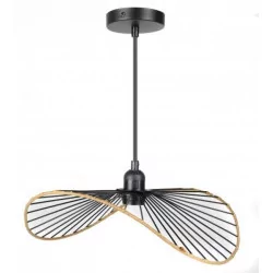 Rayne taklampa D35xH10cm i svart metall Natural Living