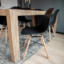 Chaise "Jena" noire Urban Living 45.5x52xH42/81cm