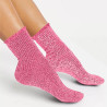 CHAUSSETTES COURTES PAILLETTES ROSE FEST