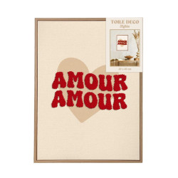 TOILE TUFTEE AMOUR AMOUR 30x40cm