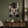 TOILE EFFET LAQUEE PANTHERE NOIRE 60x80c TOILE EFFET LAQUEE PANTHERE NOIRE 60x80c