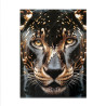 TOILE EFFET LAQUEE PANTHERE NOIRE 60x80c TOILE EFFET LAQUEE PANTHERE NOIRE 60x80c