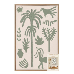 TOILE TUFTEE TROPICAL 40x60cm