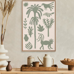 TOILE TUFTEE TROPICAL 40x60cm