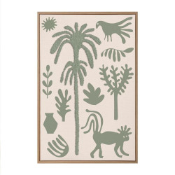 TOILE TUFTEE TROPICAL 40x60cm