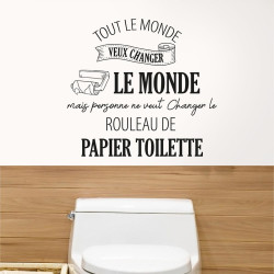 STICKER CHANGER LE MONDE 50X70