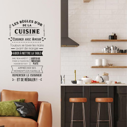 STICKER LES REGLES DOR DE LA CUISINE 50X