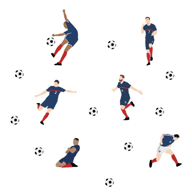 STICKER FOOT JOUEURS 50X70