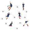 STICKER FOOT JOUEURS 50X70