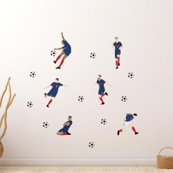 Sticker Mural Foot Joueurs 50x70 cm