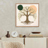 TOILE TUFTEE ARBRE DE VIE 40X40 CM