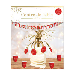CENTRE DE TABLE PARTY ROUGE