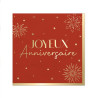 SERVIETTES x10 PARTY ROUGE SERVIETTES x10 PARTY ROUGE