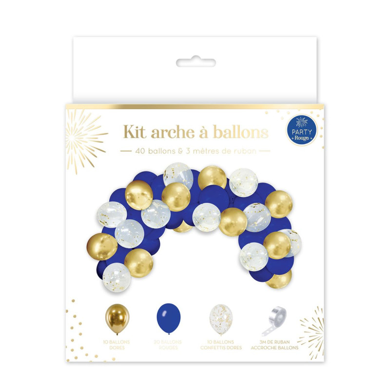 Kit Arche à Ballons Anniversaire Party Bleu Kit Arche à Ballons Anniversaire Party Bleu