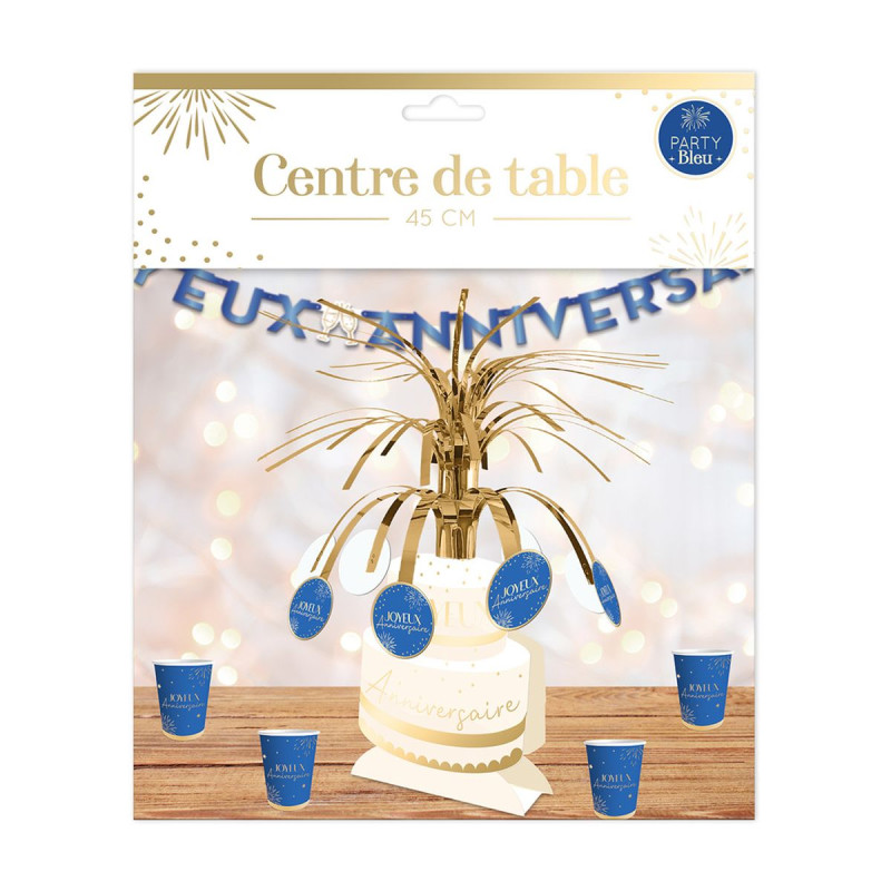 CENTRE DE TABLE PARTY BLEU CENTRE DE TABLE PARTY BLEU