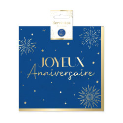 SERVIETTES x10 PARTY BLEU
