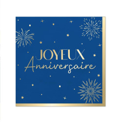 SERVIETTES x10 PARTY BLEU