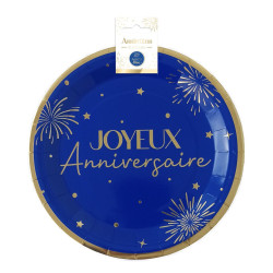 ASSIETTES x6 PARTY BLEU