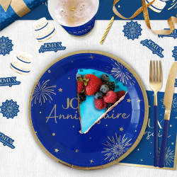 ASSIETTES x6 PARTY BLEU