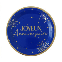 ASSIETTES x6 PARTY BLEU