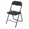 Chaise pliable Pratik en pvc noir Urban Living 45x44xH80cm
