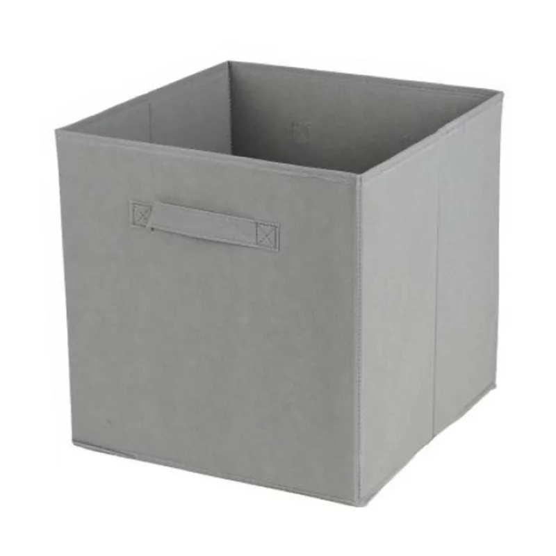 Non-woven kubus opbergmand 29 liter grijs Urban Living