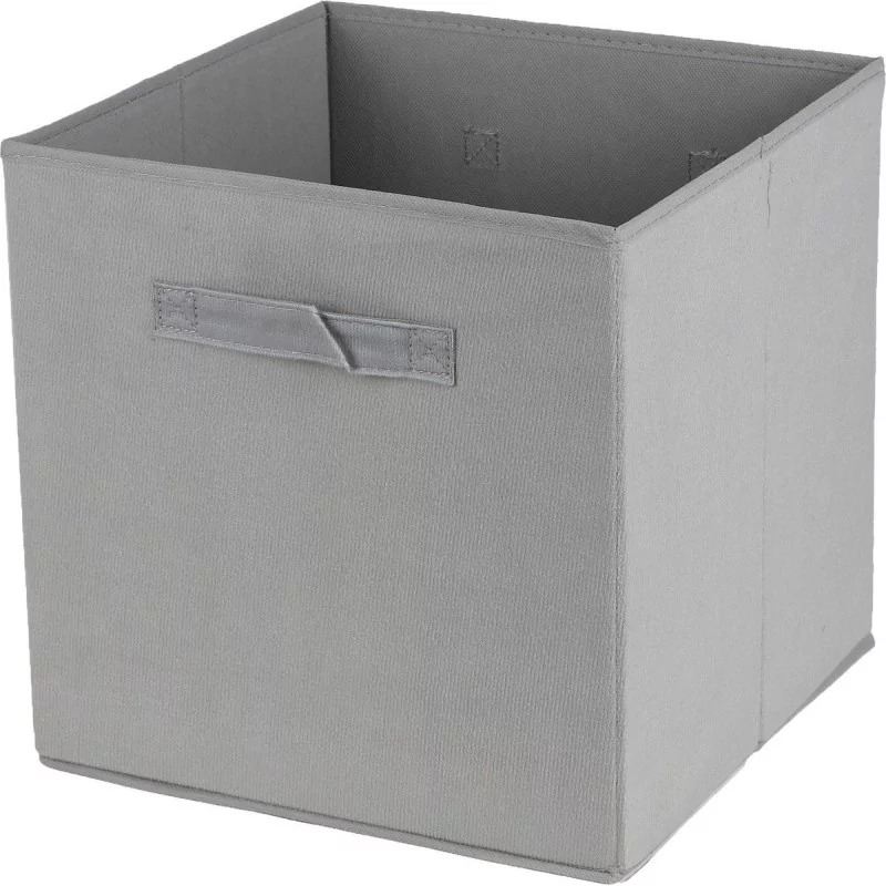 Cube velours côtelé Panier de rangement 29 litres gris béton Urban Living Cube velours côtelé Panier de rangement 29 litres gris béton Urban Living