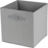 Cube velours côtelé Panier de rangement 29 litres gris béton Urban Living