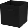 Non-woven Kubus Opbergmand 29 liter zwart Urban Living