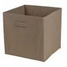 Cube intissé Panier de rangement 29 litres beige Urban Living